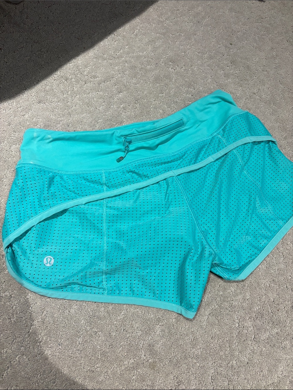 Lululemon Vintage Women's Teal Swiftly Running Shorts